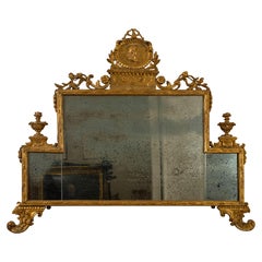 Antique Italian Neoclassical Giltwood Mirror
