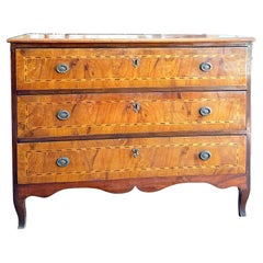 Italian Neoclassical Inlaid Walnut Chest, circa 1780