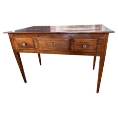 Antique Italian Neoclassical Inlaid Walnut Writing Desk