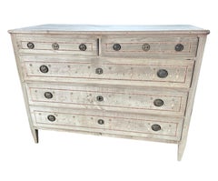 Italian Neoclassical Louis XVI Bleached Walnut Commode, Chest Of Drawers