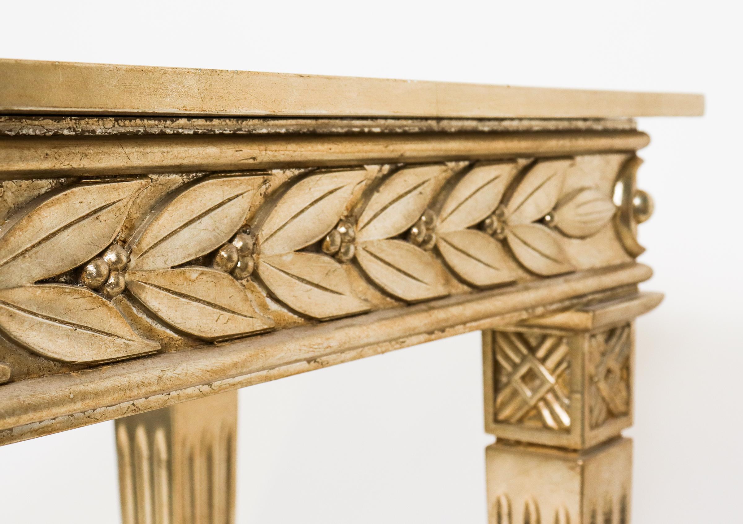 Italian Neoclassical Manner Silver-Gilt Console Table 1