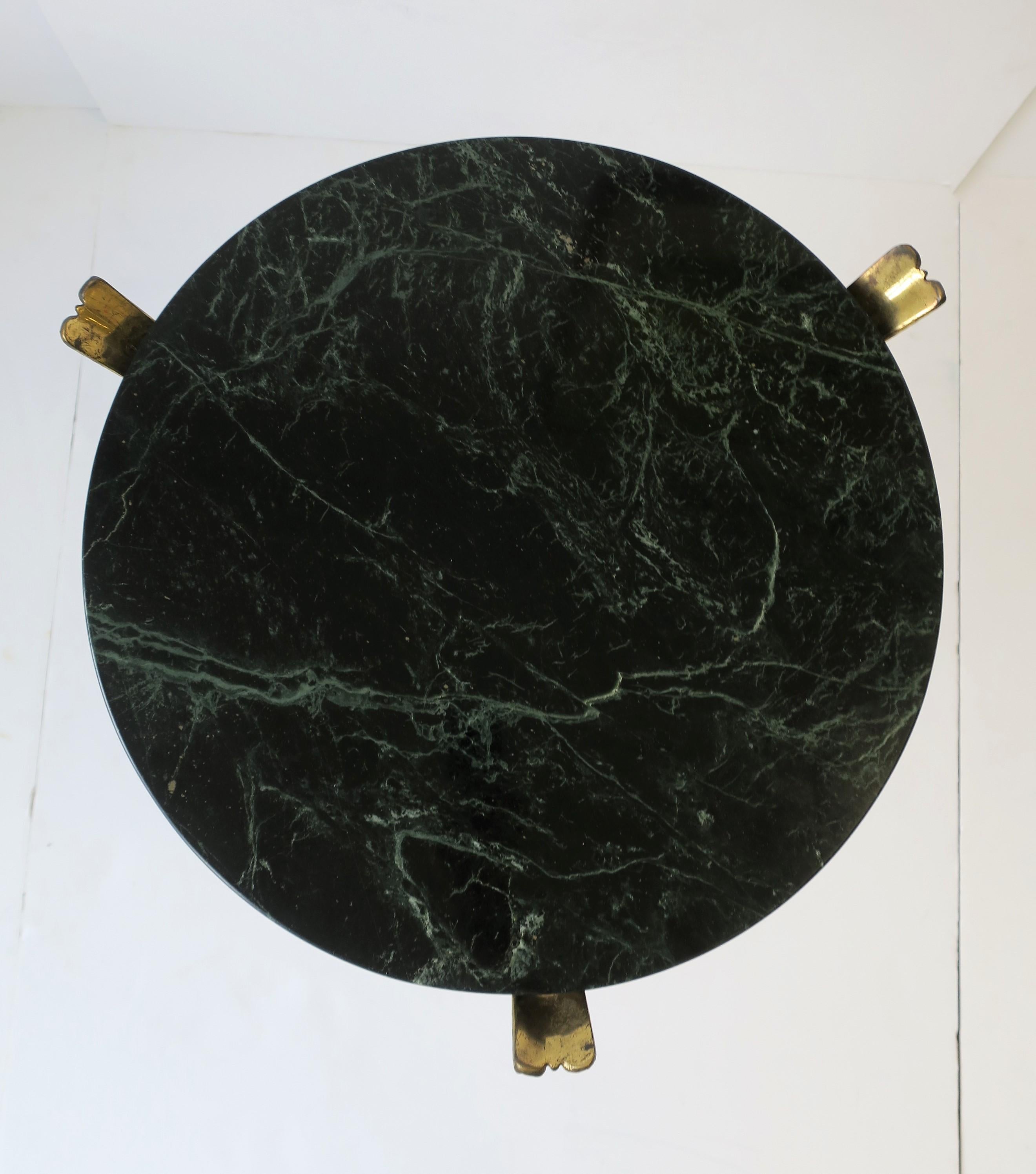 Italian Neoclassical Marble and Brass Tripod Side Table or Guéridon 4