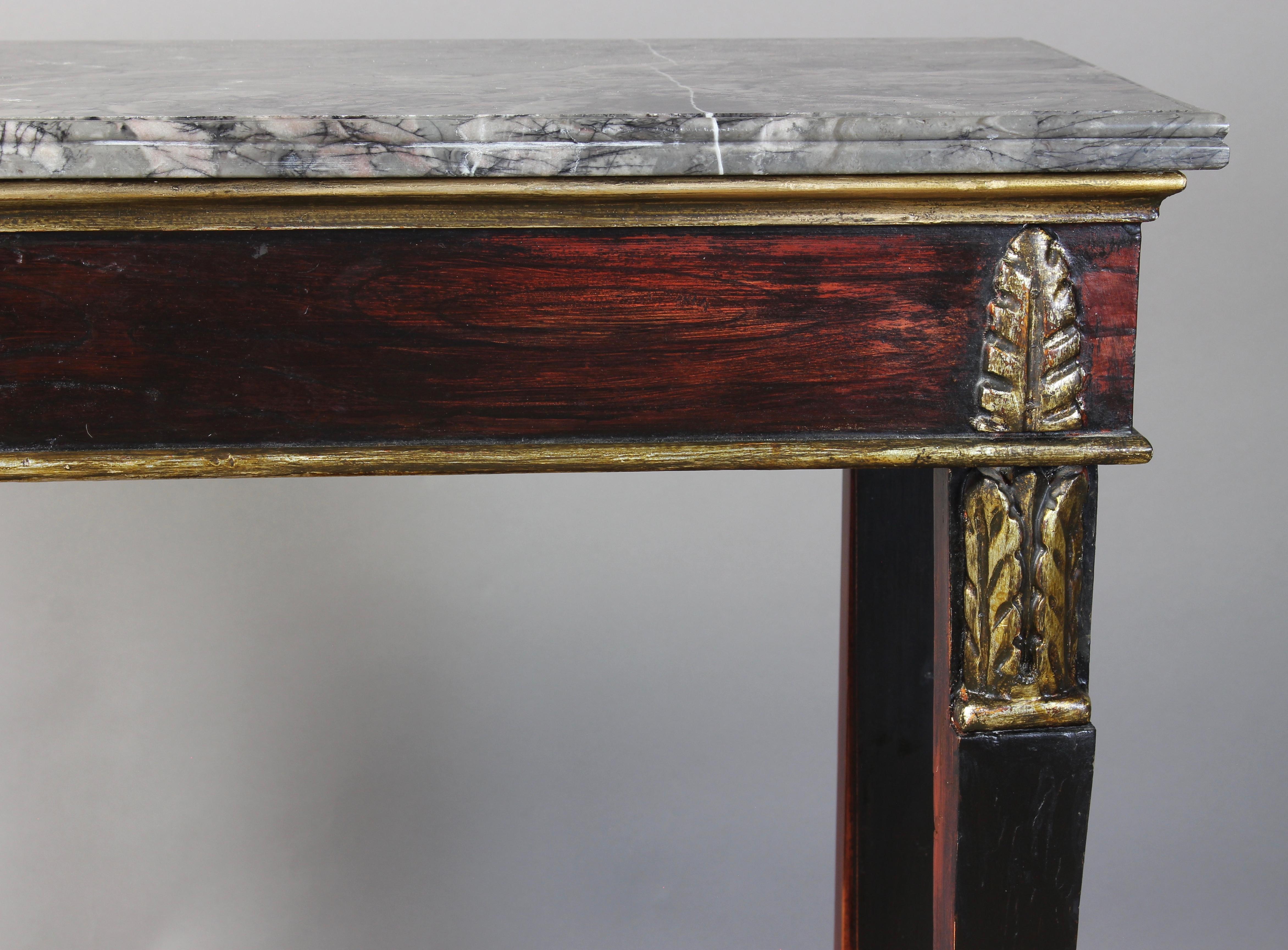 Italian Neoclassical Marble-Topped Console Table 4