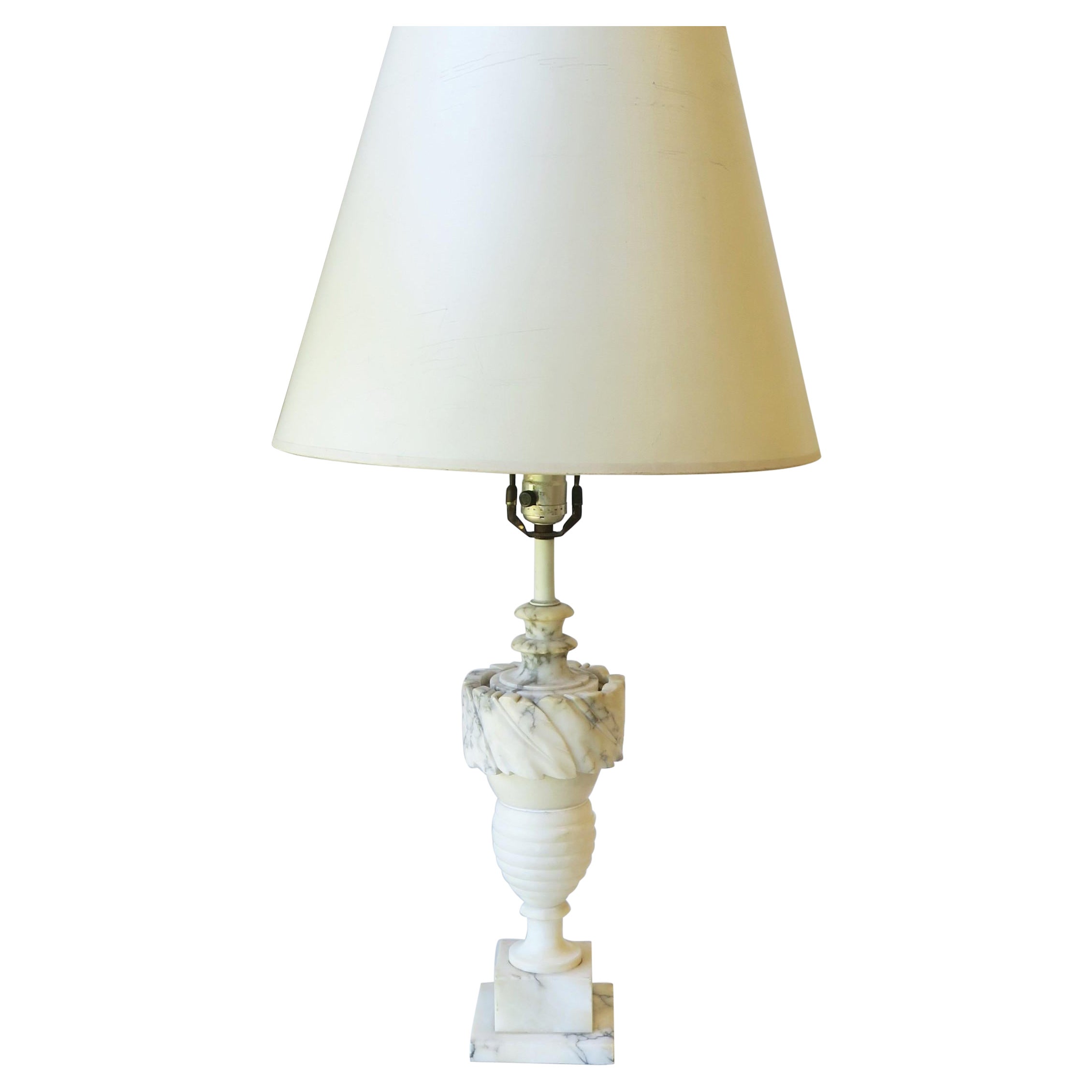 Italian Neoclassical Marble Urn Table or Desk Lamp