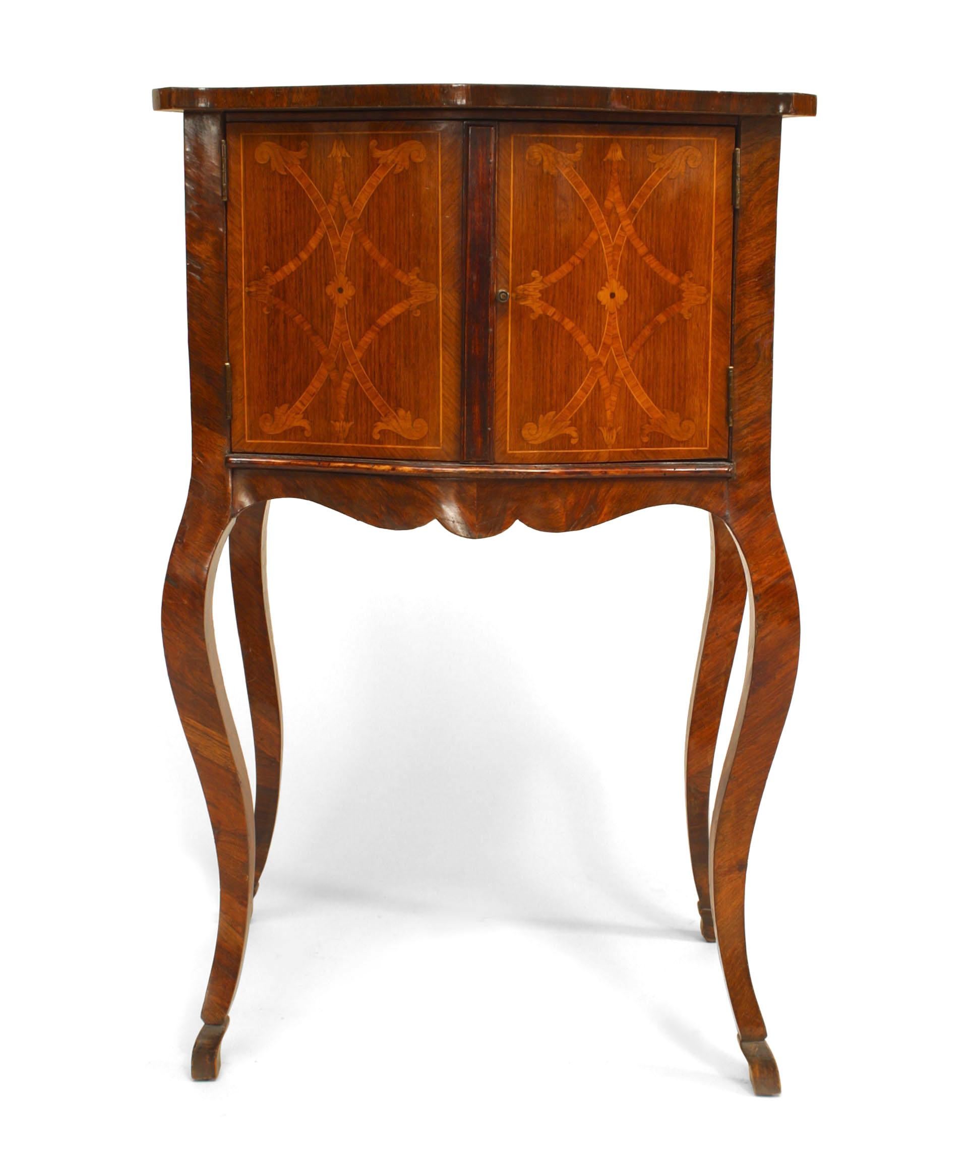 Neoclassical Italian Neoclassic Style Walnut and Tulipwood Bedside Commode For Sale
