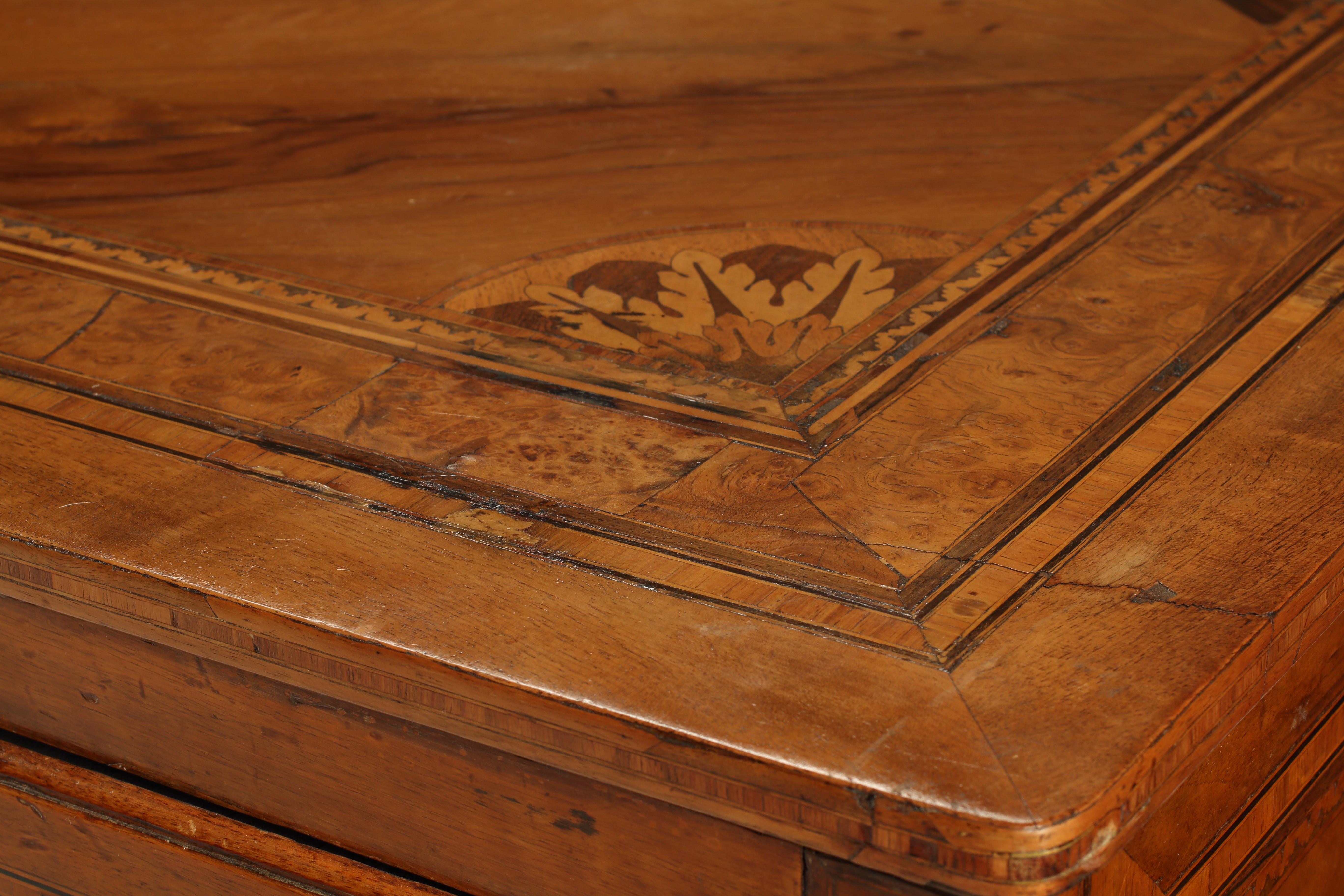Escritorio neoclásico italiano de marquetería para pareja, 1800 Neoclásico en venta