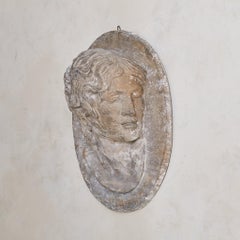 Italian Neoclassical Oval Plaster Relief Medallion, 19th Century
