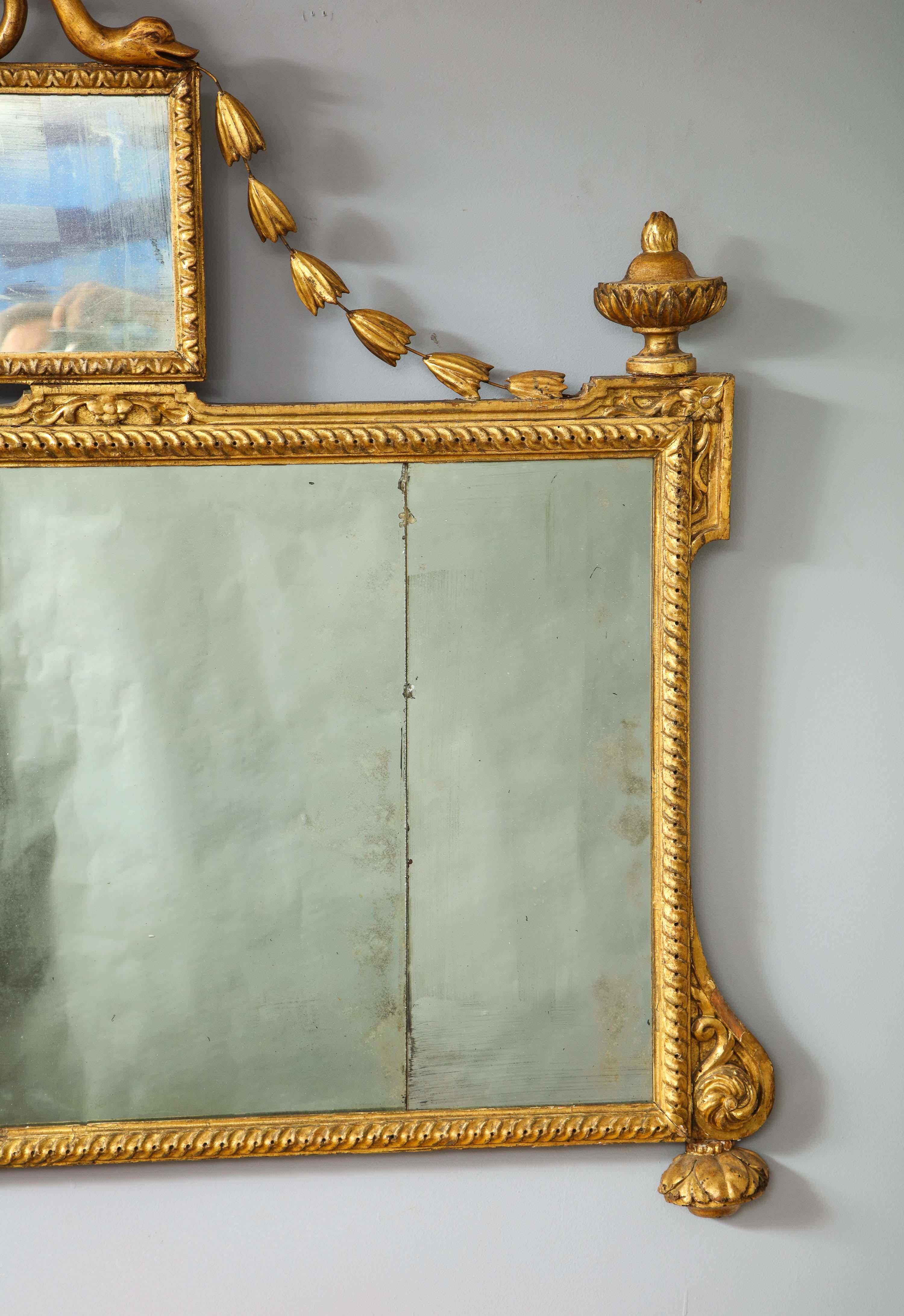 Italian Neoclassical Overmantle Mirror 1