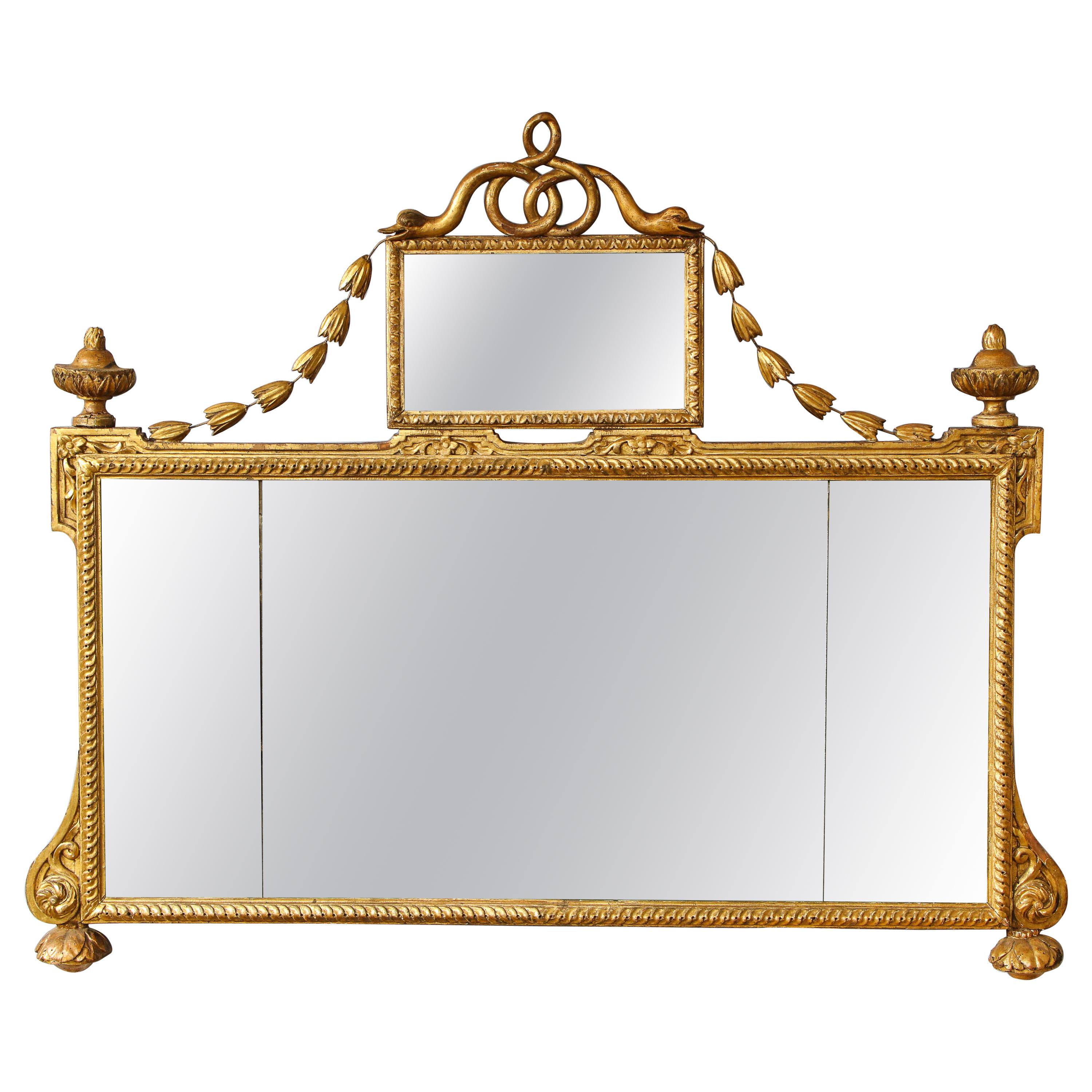 Italian Neoclassical Overmantle Mirror
