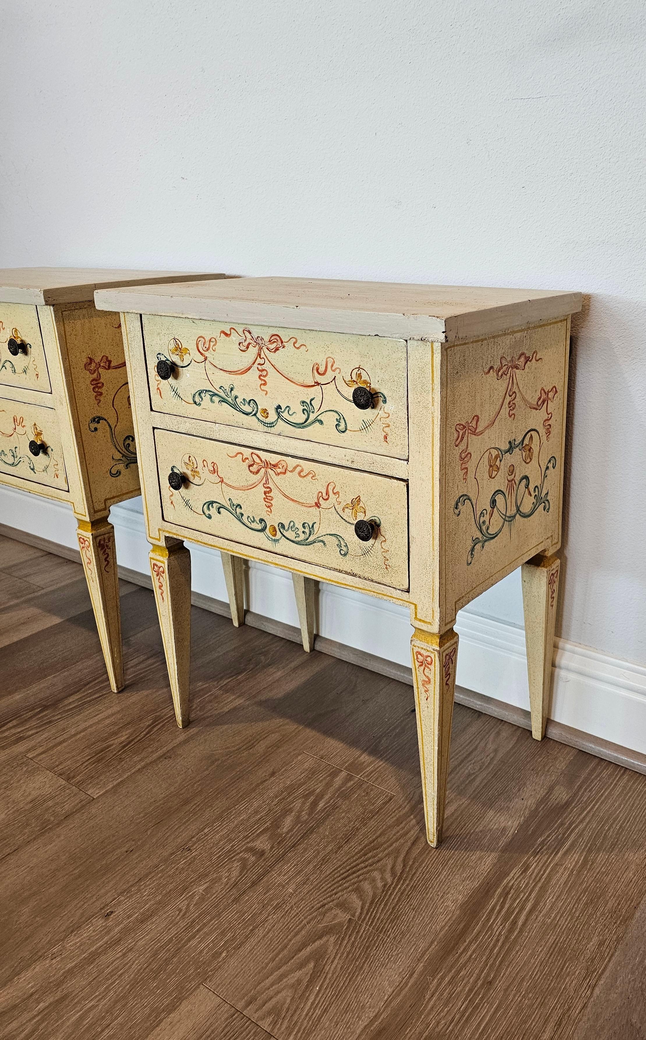 hand painted bedside table