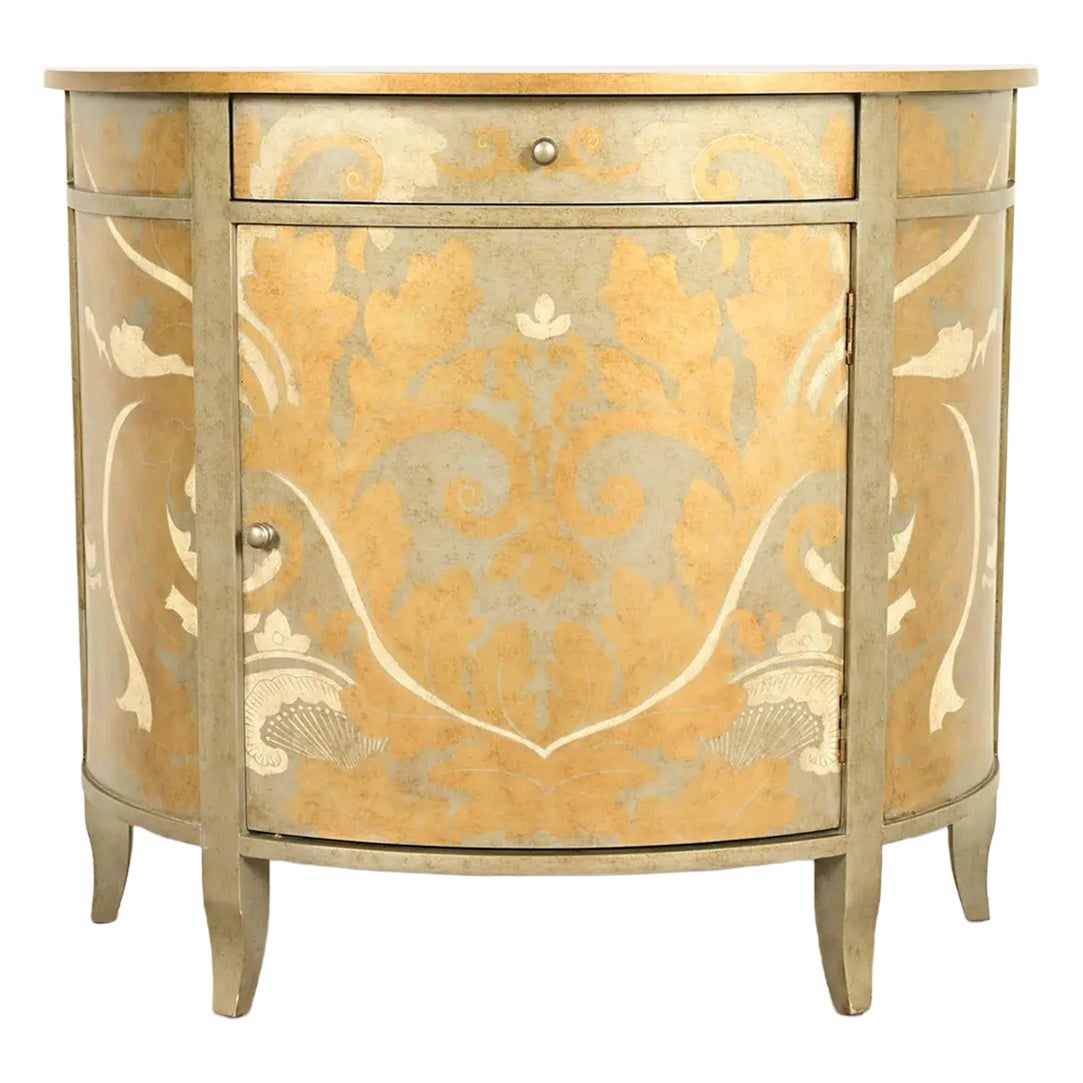Armadio Demilune Neoclassico Italiano decorato a vernice