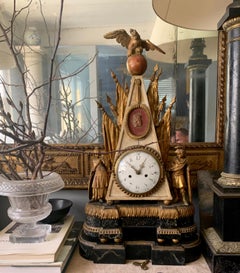 Italian Neoclassical Parcel-Gilt Clock