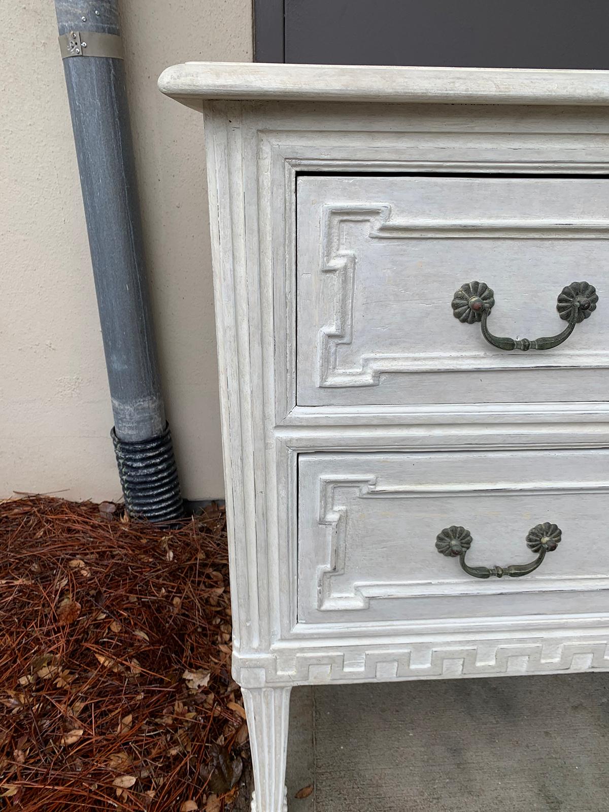 Italian Neoclassical Painted Chest with Greek Key, Custom Finish circa 1780-1830 1