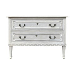 Italian Neoclassical Painted Chest with Greek Key, Custom Finish circa 1780-1830