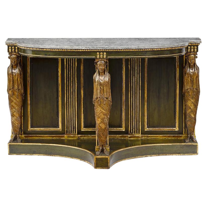 Italian Neoclassical Painted Figural Console, 18 Century