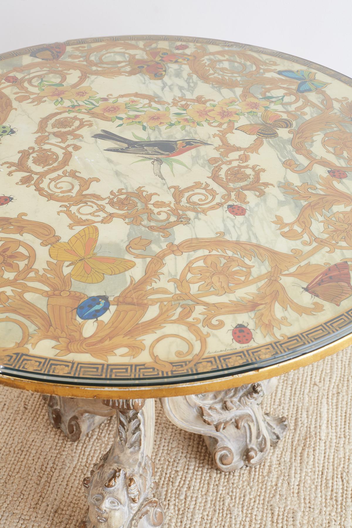 Italian Neoclassical Painted Marble-Top Centre Table In Good Condition In Rio Vista, CA