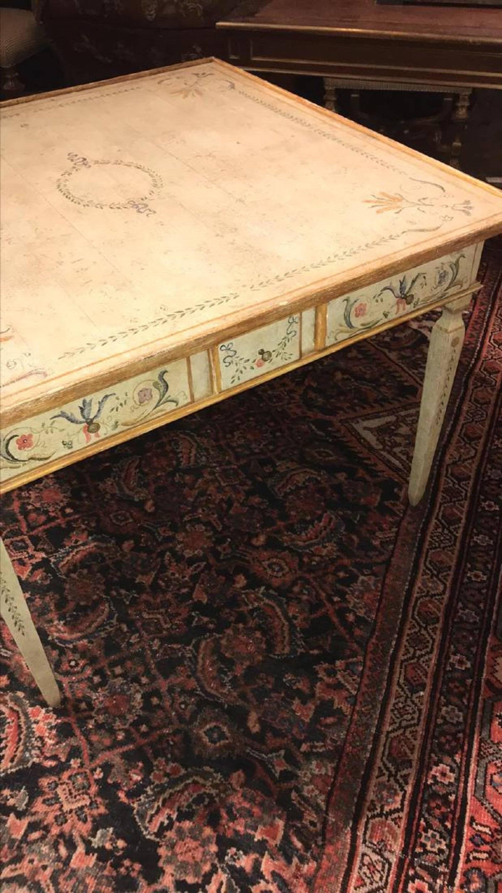 Mid-20th Century Italian Neoclassical Painted Table