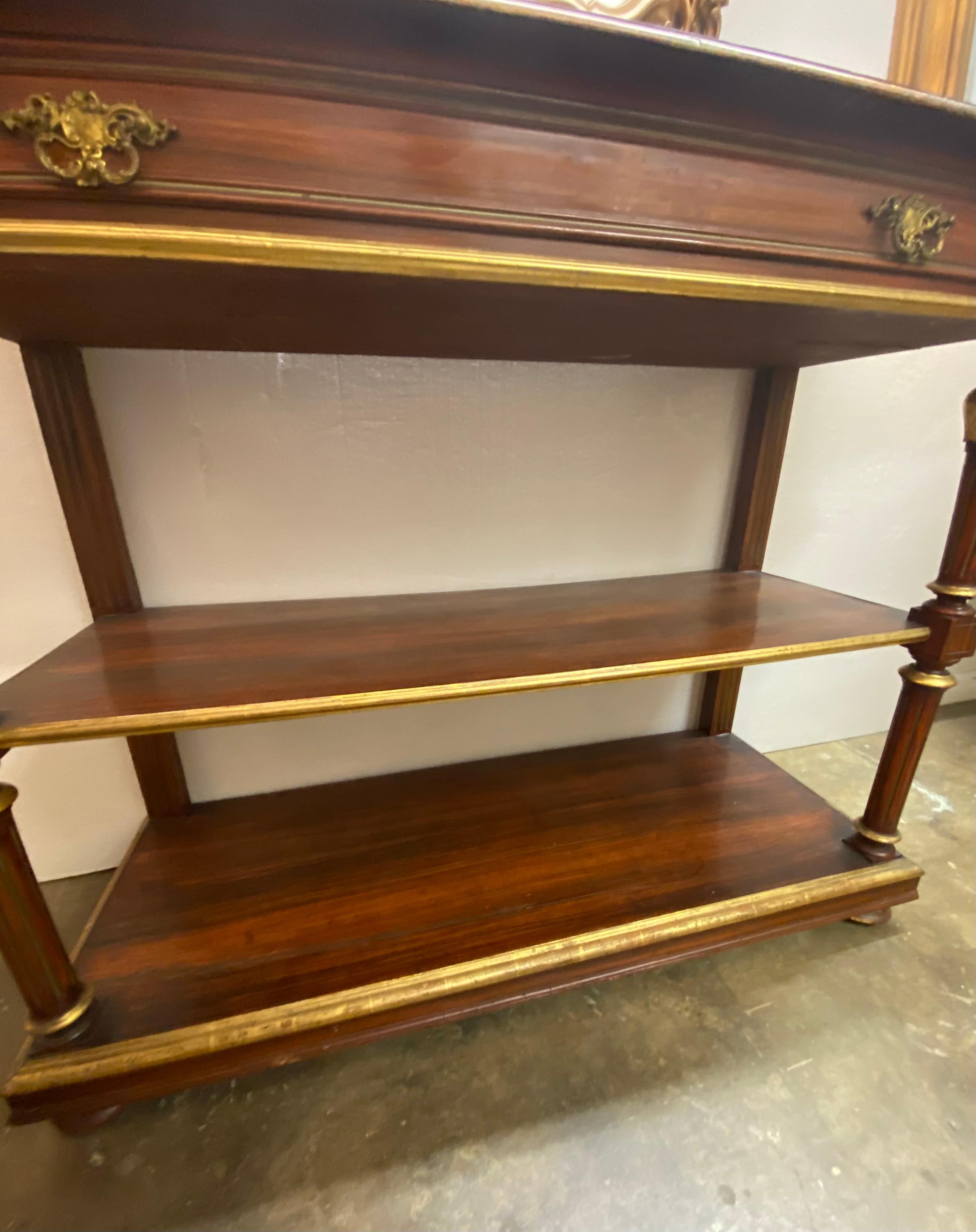 Italian Neoclassical Parcel Gilt Hall Table For Sale 1
