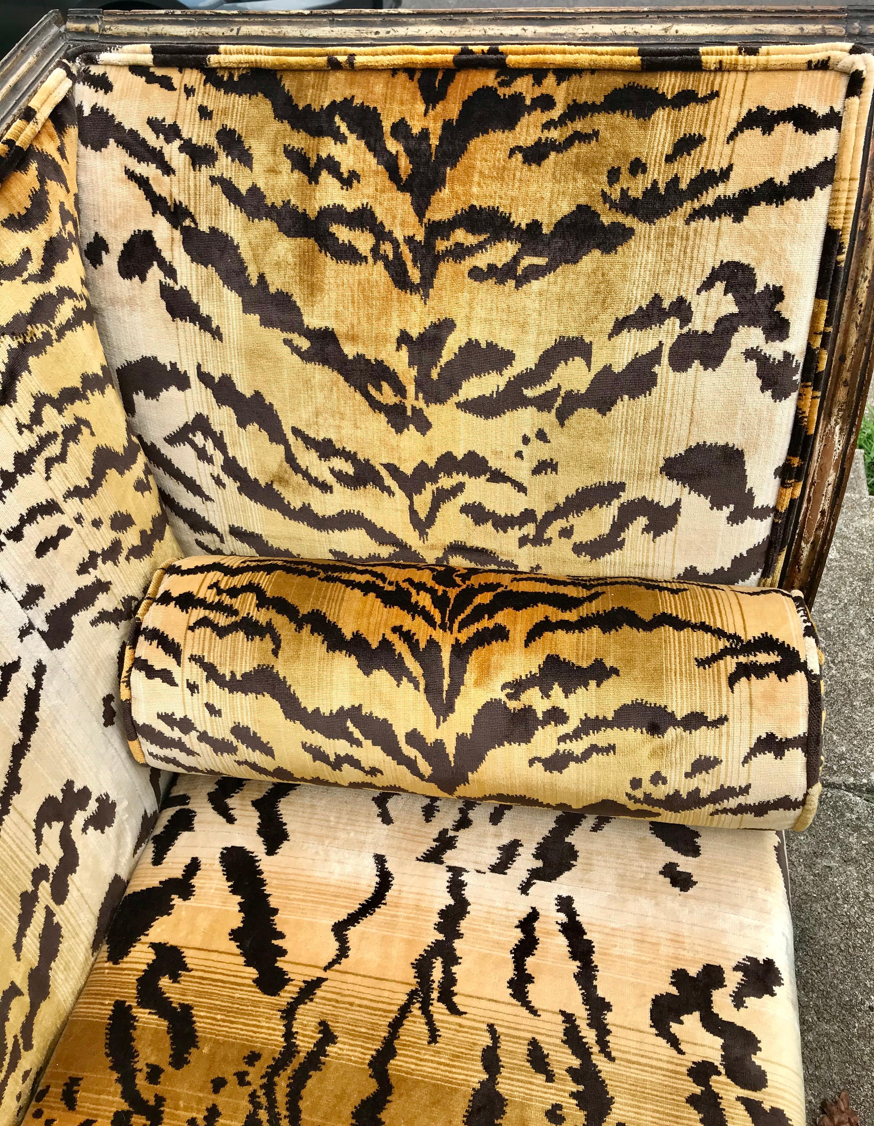 tiger velvet fabric