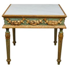 Italian Neoclassical Period 18th Century Centre Table with Carved Gilt Garlands