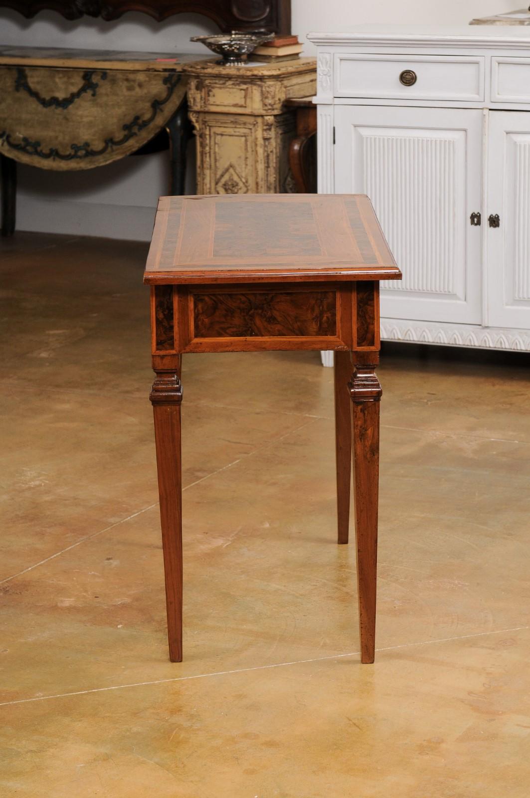 Italian Neoclassical Period 18th Century Console Table with Marquetry Décor For Sale 5