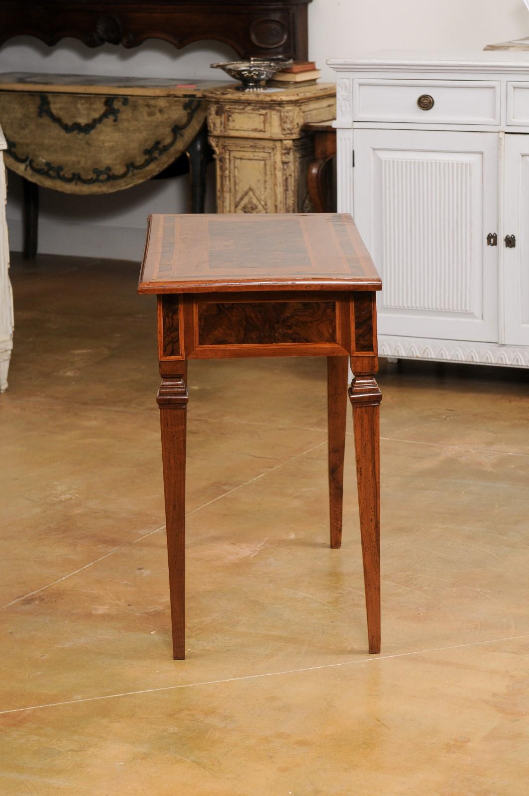 Italian Neoclassical Period 18th Century Console Table with Marquetry Décor For Sale 6
