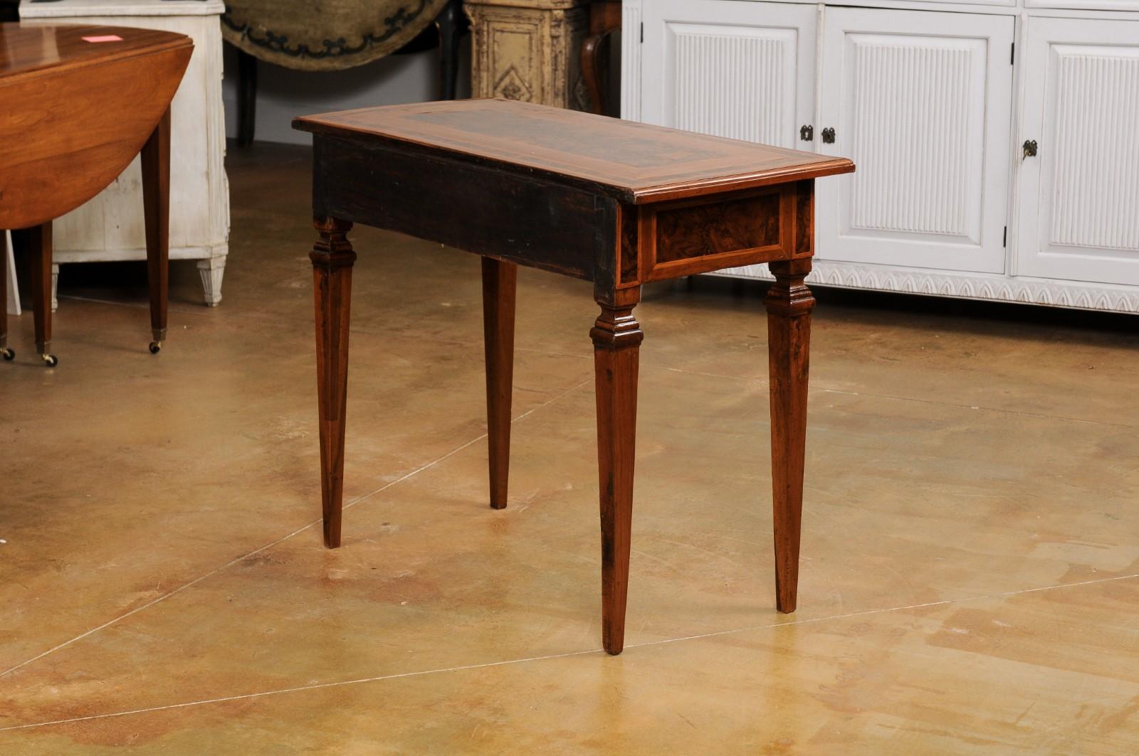 Italian Neoclassical Period 18th Century Console Table with Marquetry Décor For Sale 2