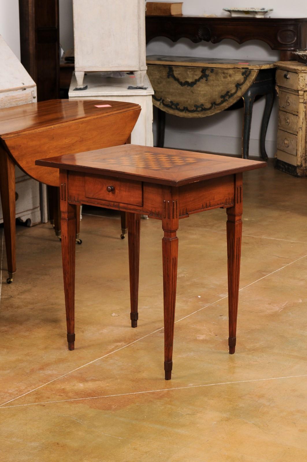 antique checkerboard table