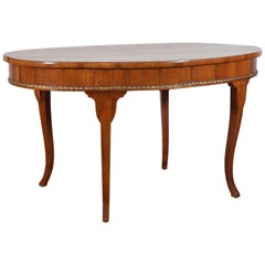Italian Neoclassical Period Fruitwood Oval Table, Early 19th Century
