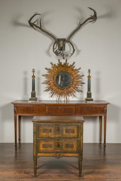 Italian Neoclassical Period Two-Drawer Commode with Painted Motifs, circa 1800