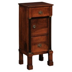 Italian Neoclassical Petite Side Chest w/Black Column Accents, 19th Century