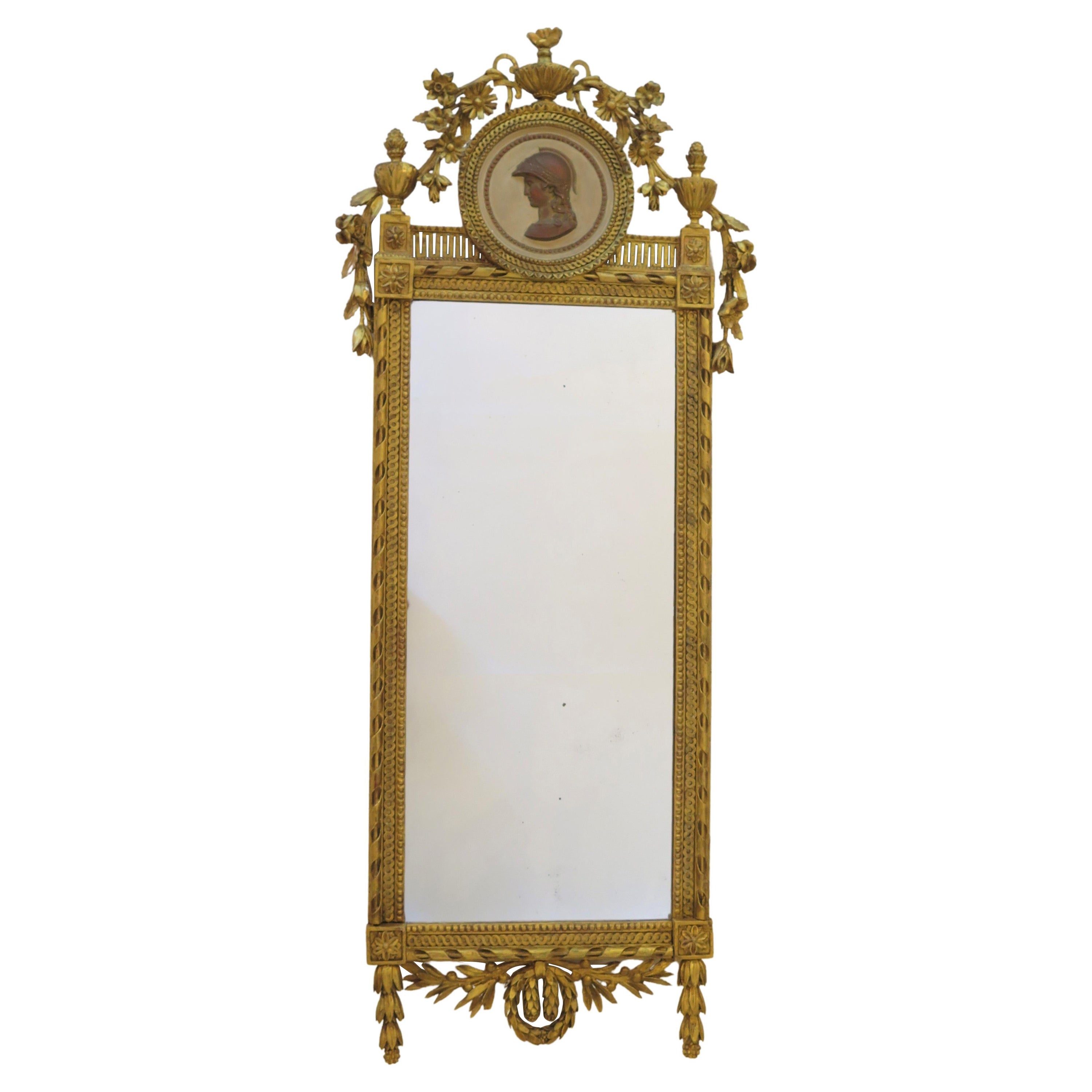 Verre de pilier néoclassique italien, vers 1770