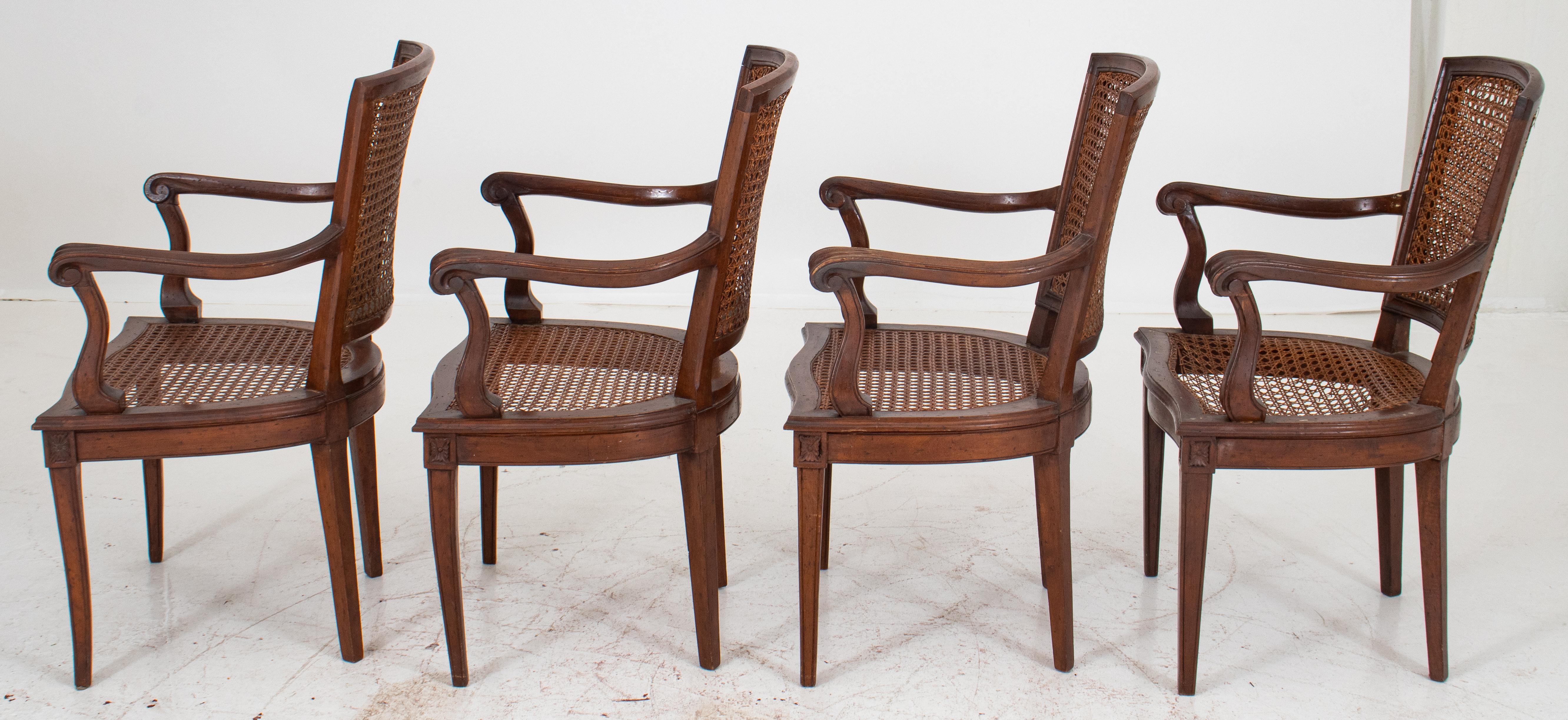 Italian Neoclassical Provincial Style Armchairs In Good Condition For Sale In New York, NY