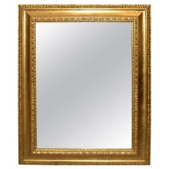 Italian Neoclassical Regency Rectangle Gilded Wall Mirror, 1930s