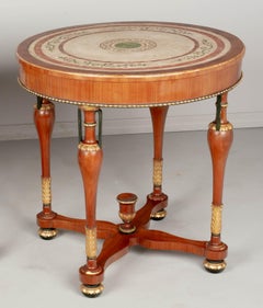 Italian Neoclassical Scagliola Top Center Table
