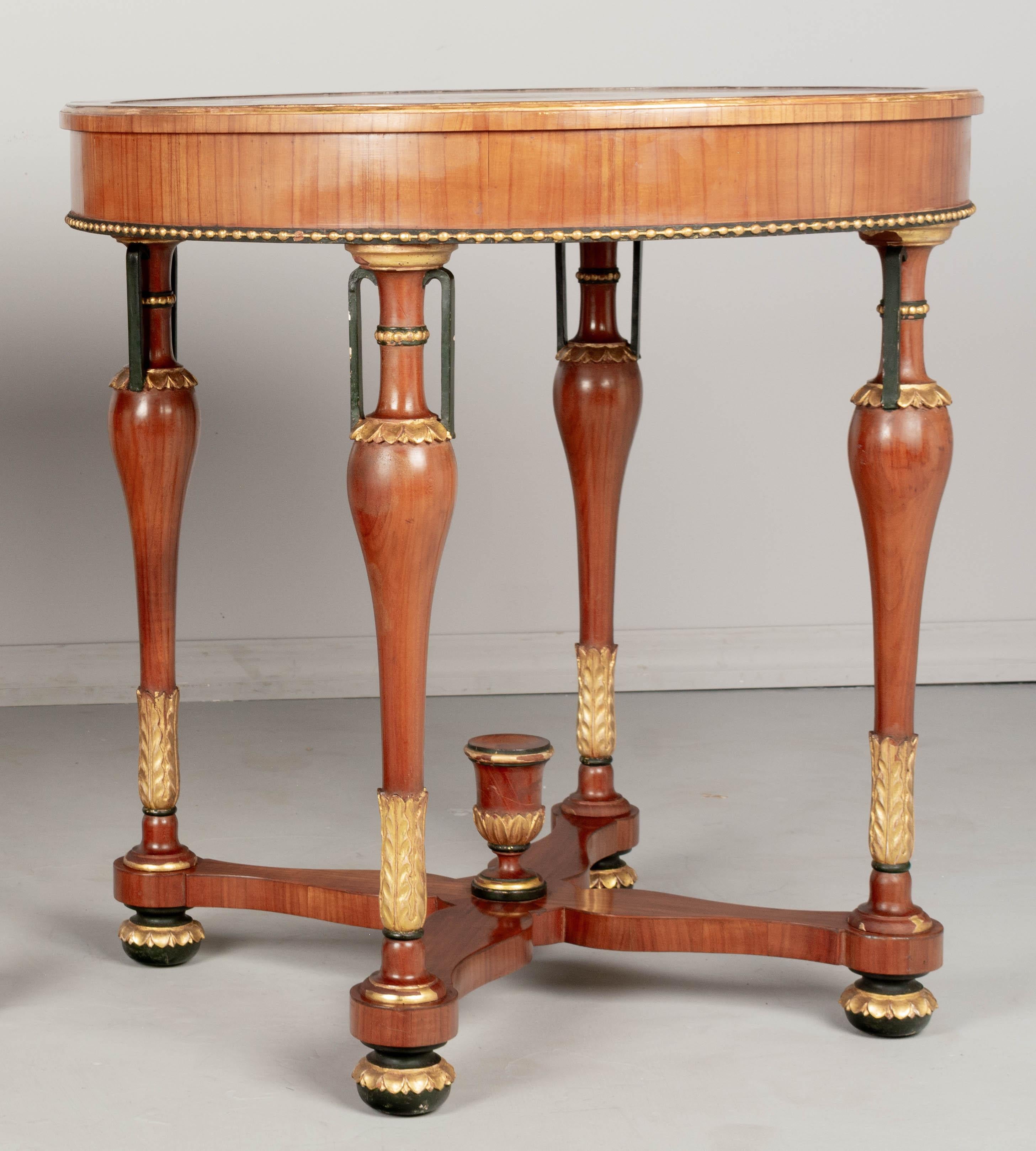 20th Century Italian Neoclassical Scagliola Top Center Table For Sale