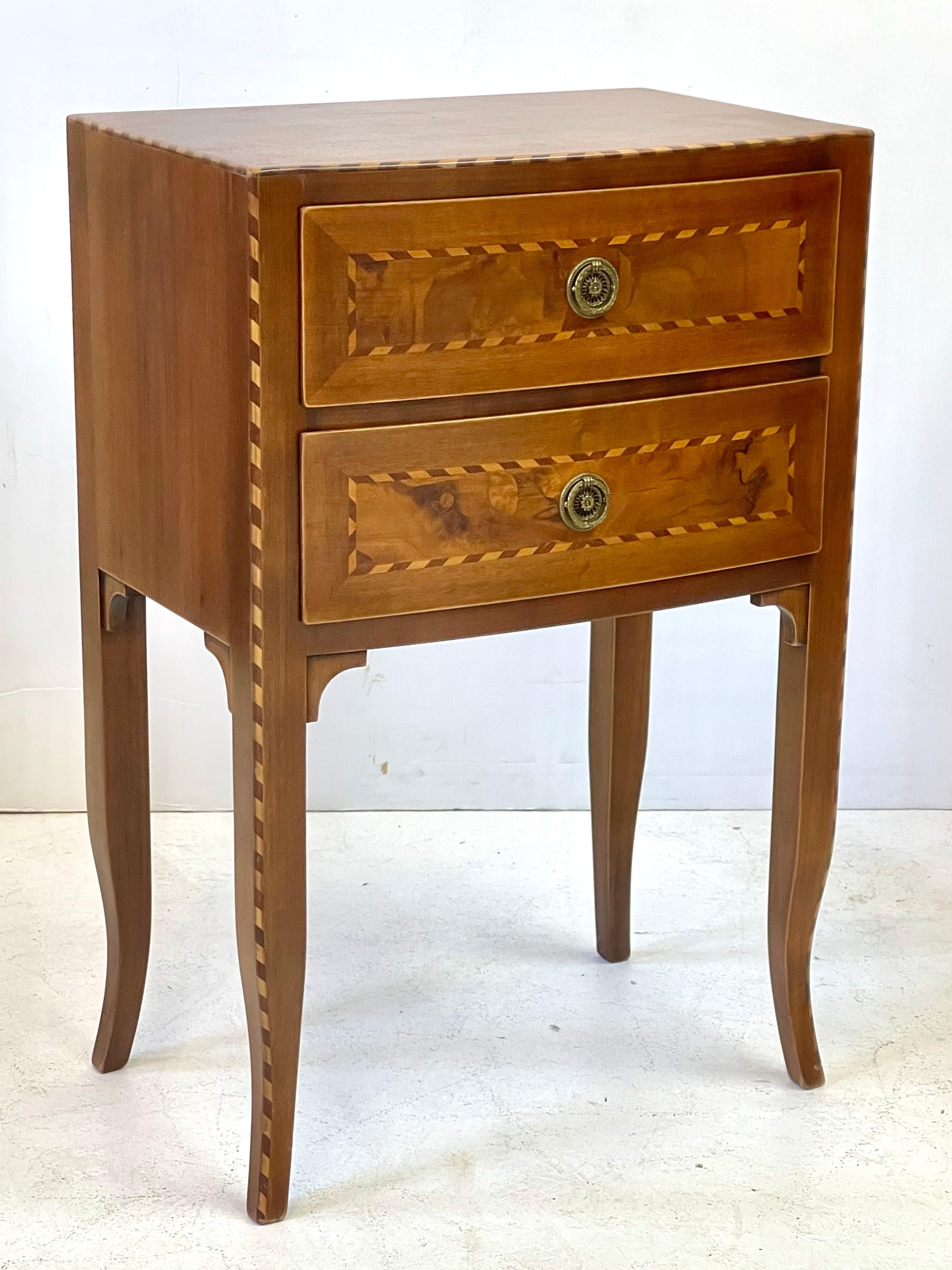 Inlay Italian Neoclassical Side Table For Sale