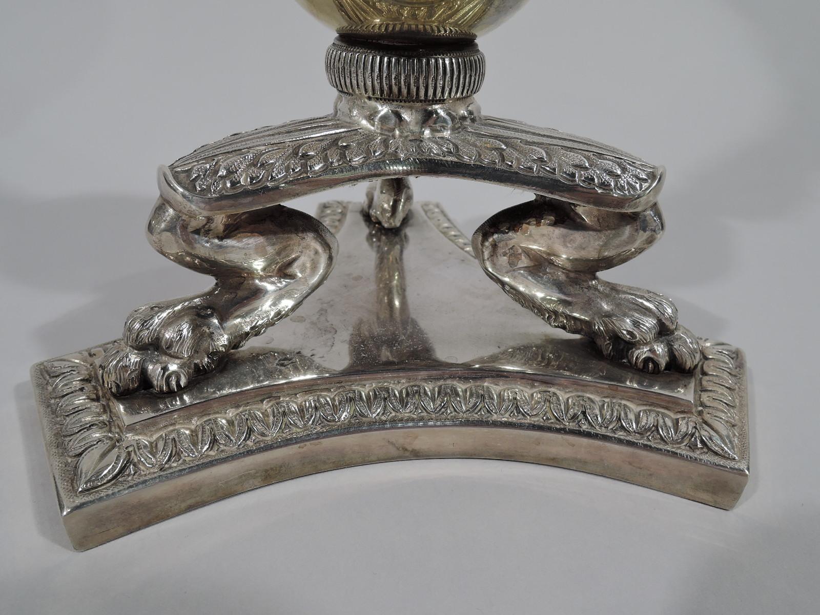 Italian Neoclassical Silver 4-Light Candelabrum 2