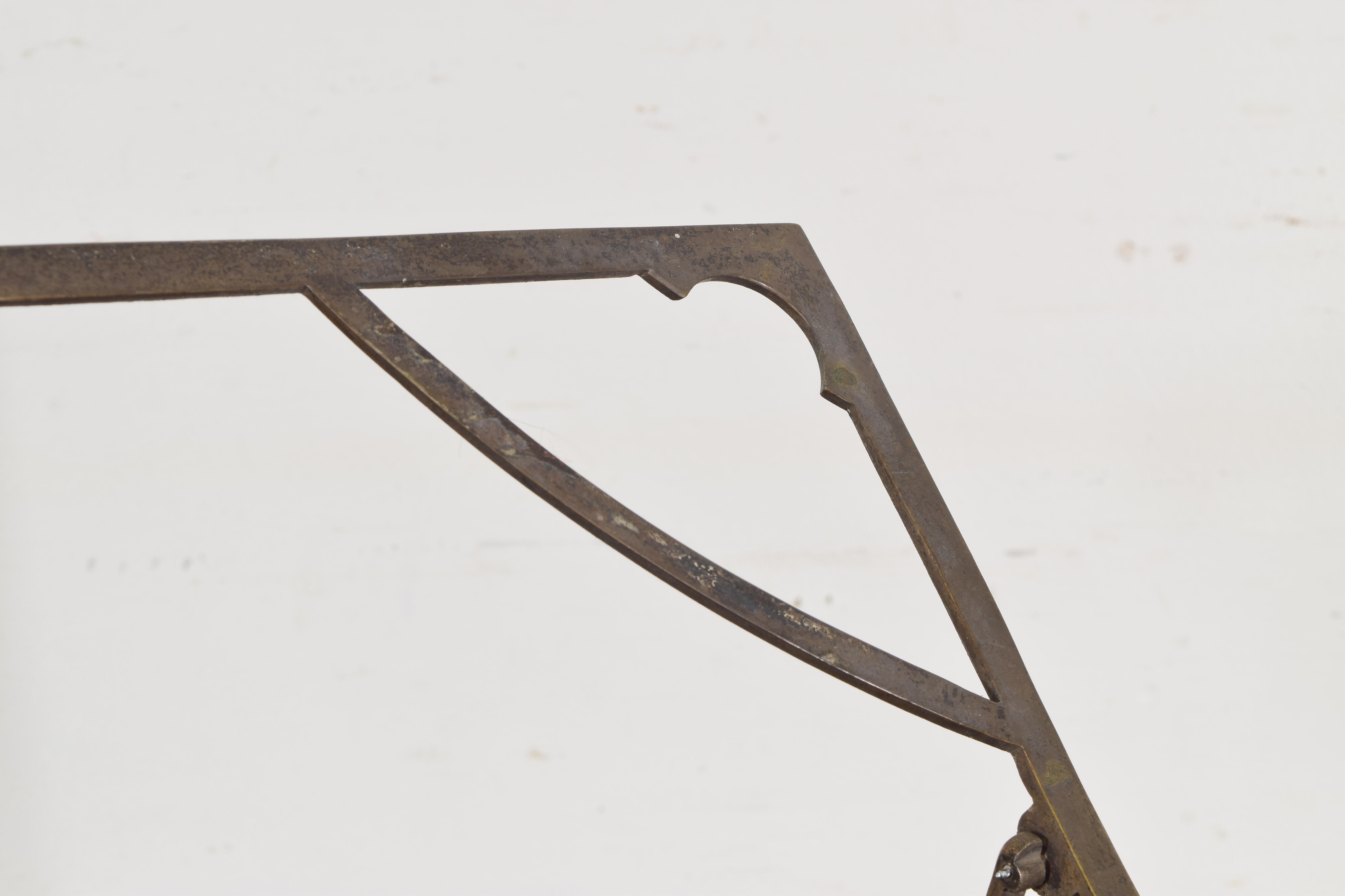 Italian Neoclassical Silver Plate and Brass Leggio 'Bookstand', 19th Century 3