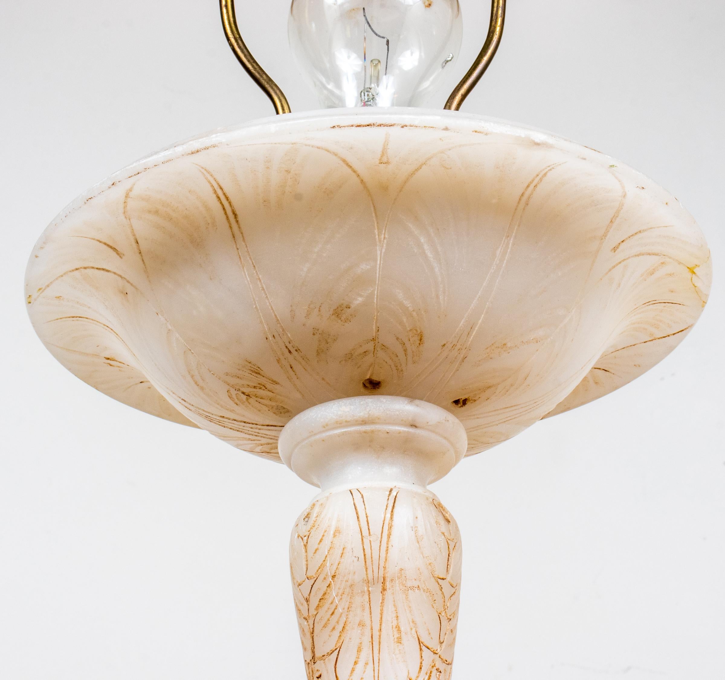Italian Neoclassical Style Alabaster Floor Lamp 1