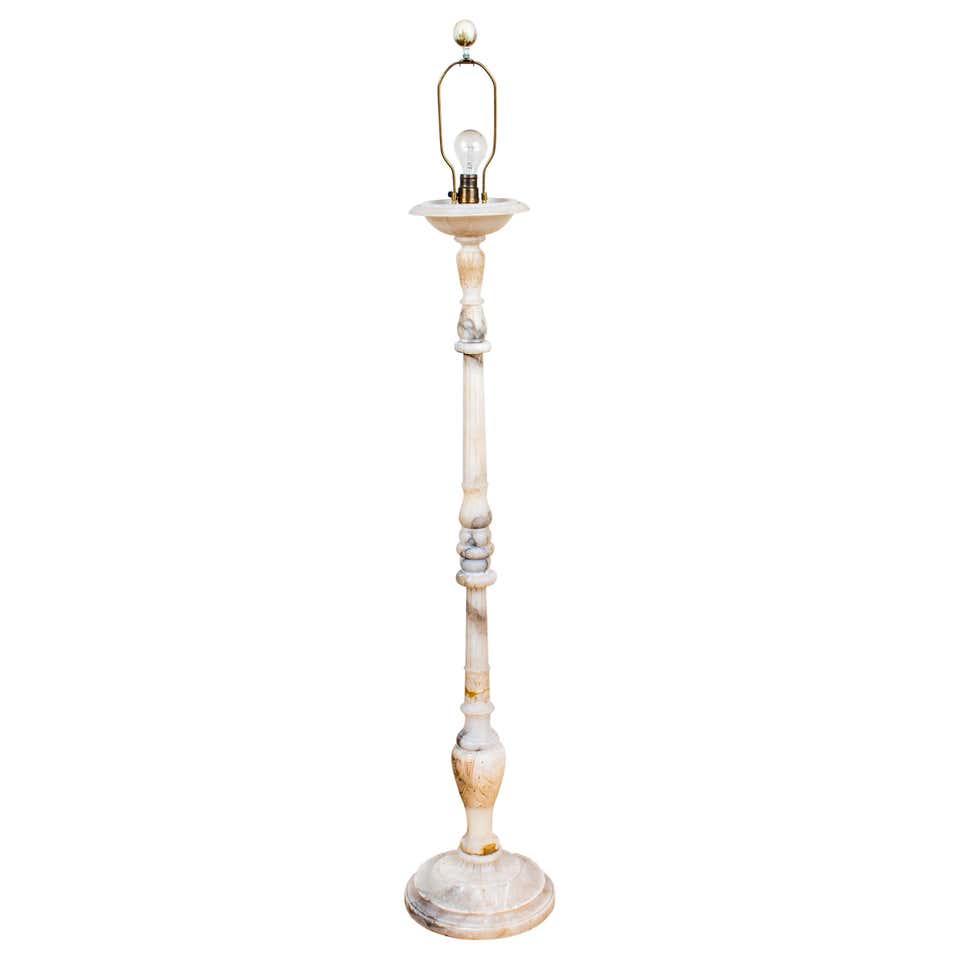 Italian Neoclassical Style Alabaster Floor Lamp at 1stDibs
