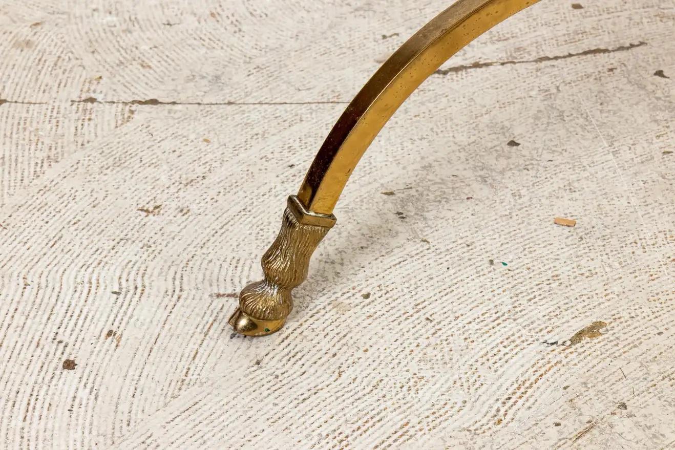 Mid-20th Century Italian Neoclassical Style Brass Rams Head Coffee Table