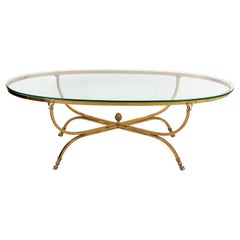 Italian Neoclassical Style Brass Rams Head Table