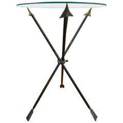 Italian Neoclassical Style Bronze Arrow Table Gio Ponti Inspired