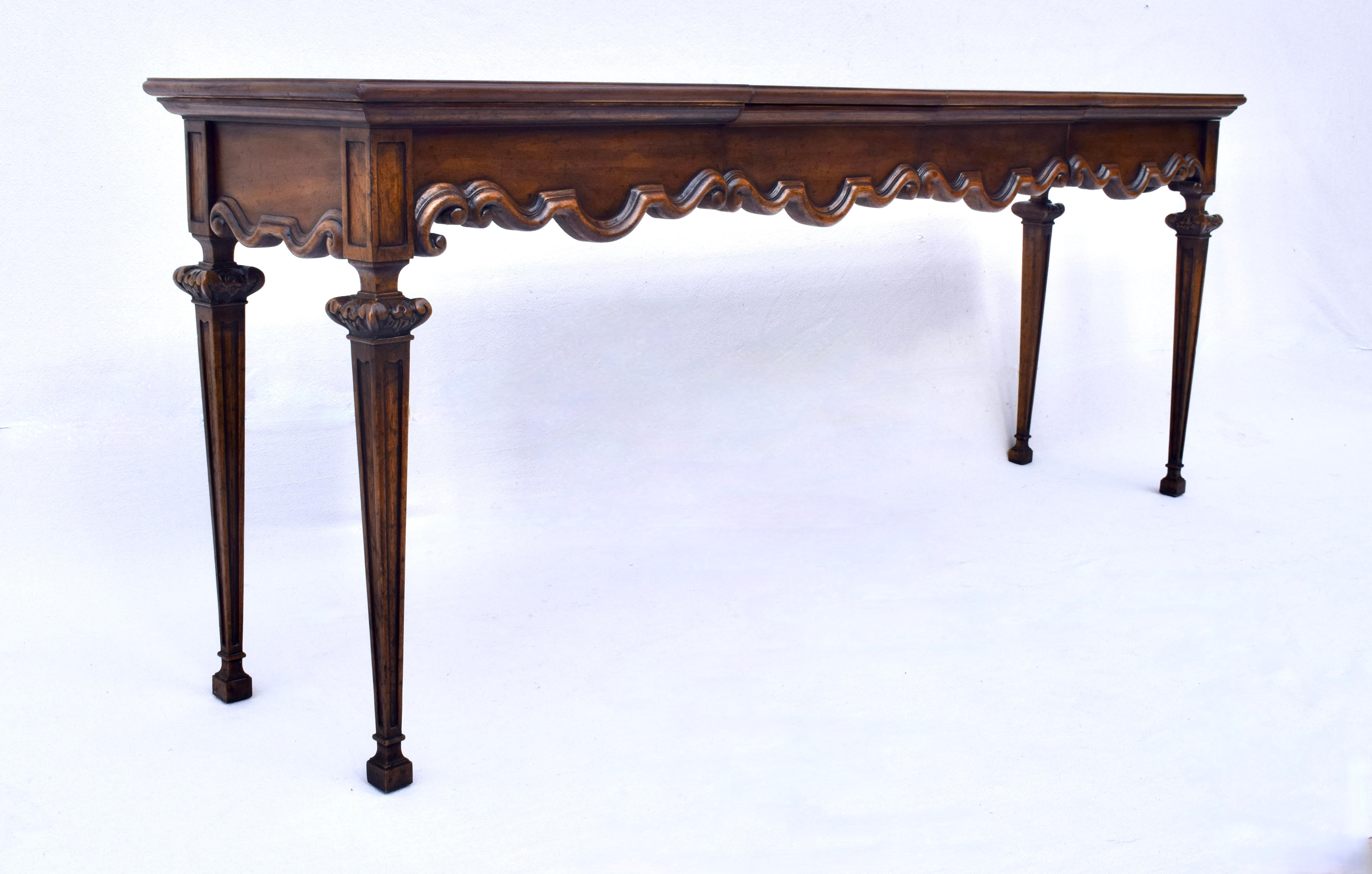 Carved Italian Neoclassical Style Console Table