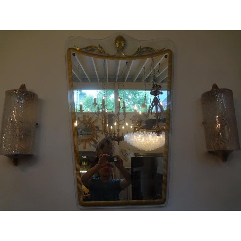 Gilt Italian Neoclassical Style Fontana Arte Inspired Mirror