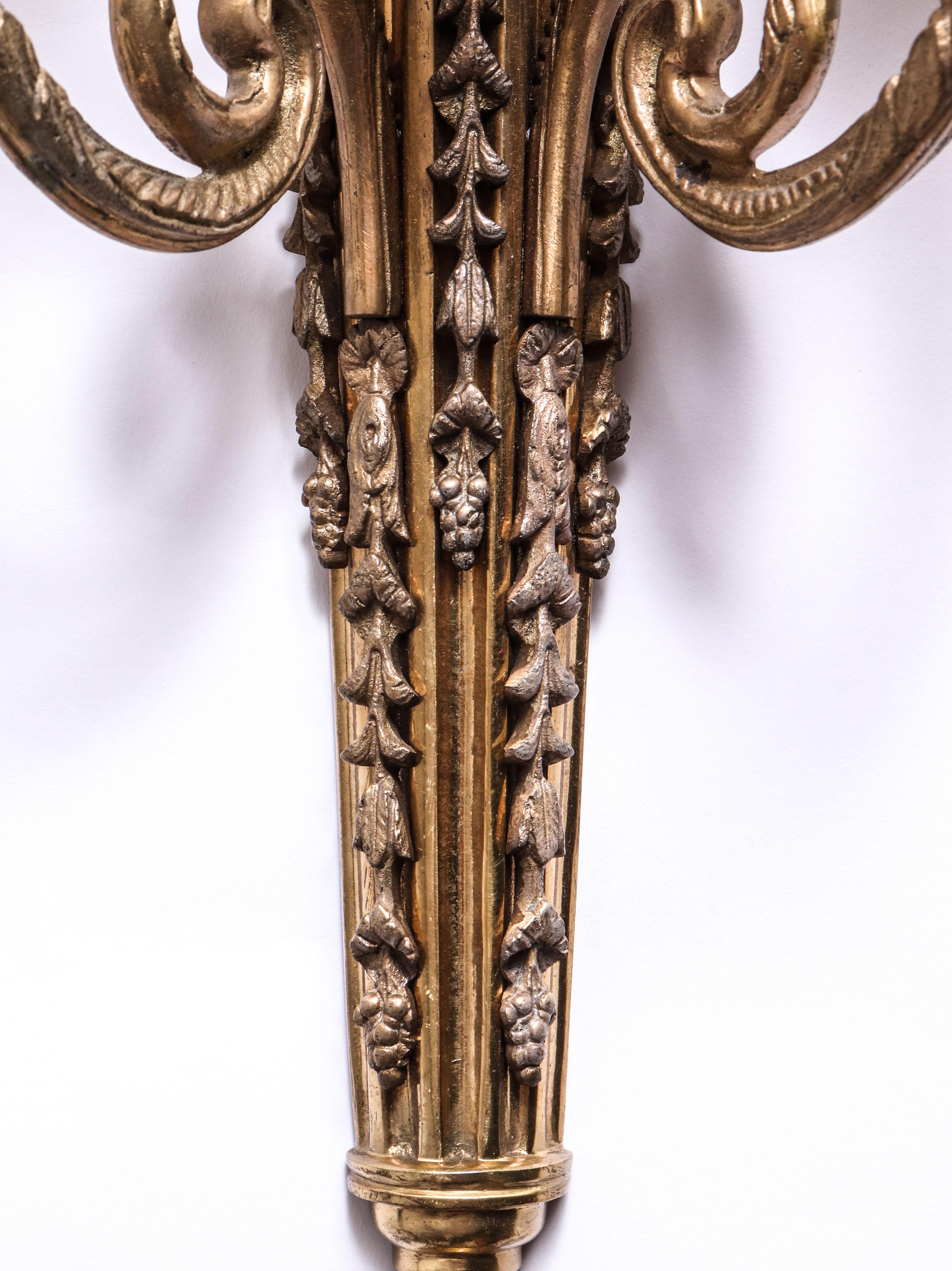 Italian Neoclassical Style Gilt Bronze Sconces 3