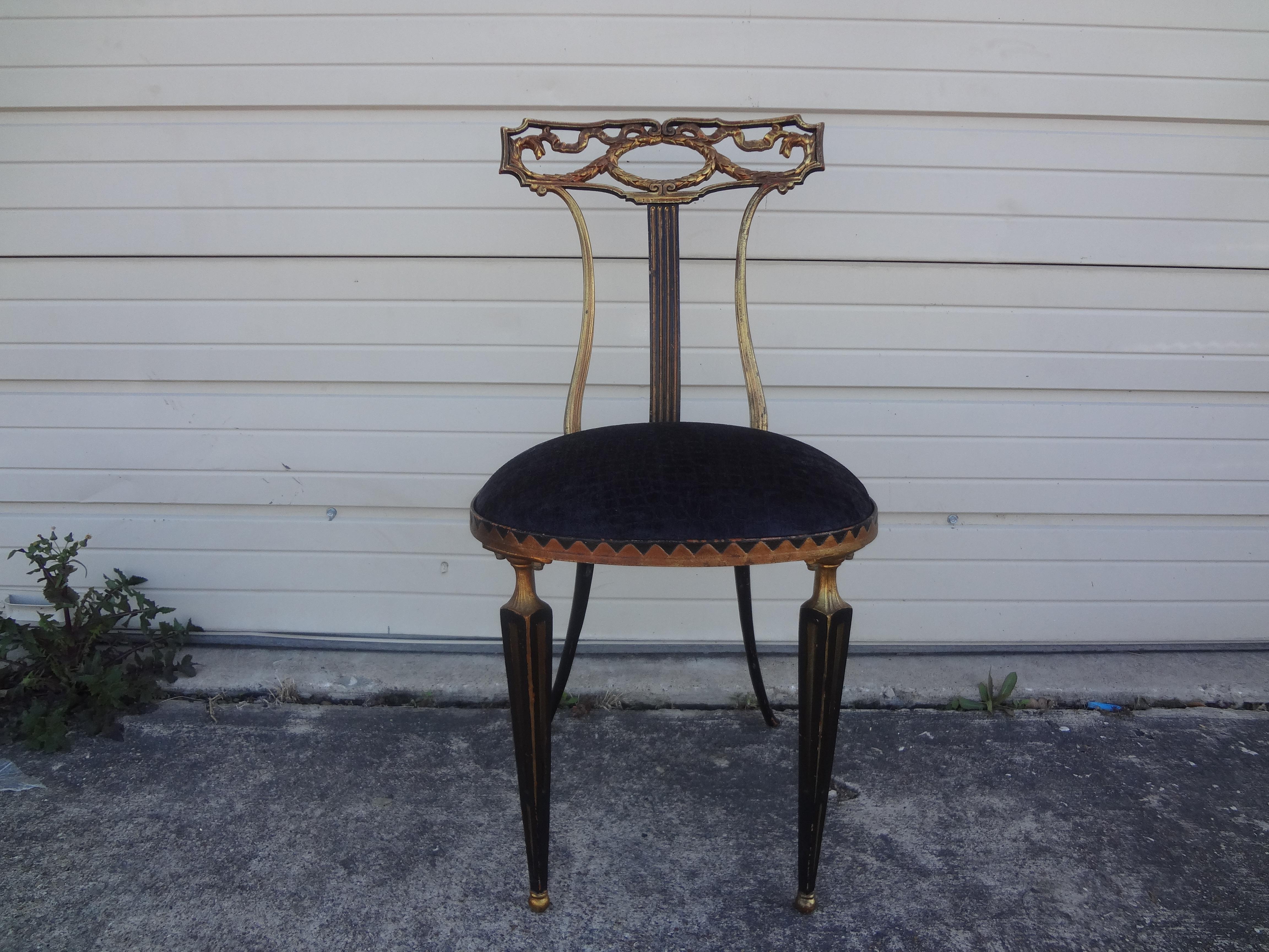 Italian Neoclassical Style Gilt Metal Chair by Palladio 5