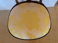 Silla auxiliar italiana de metal dorado de estilo neoclásico de Palladio