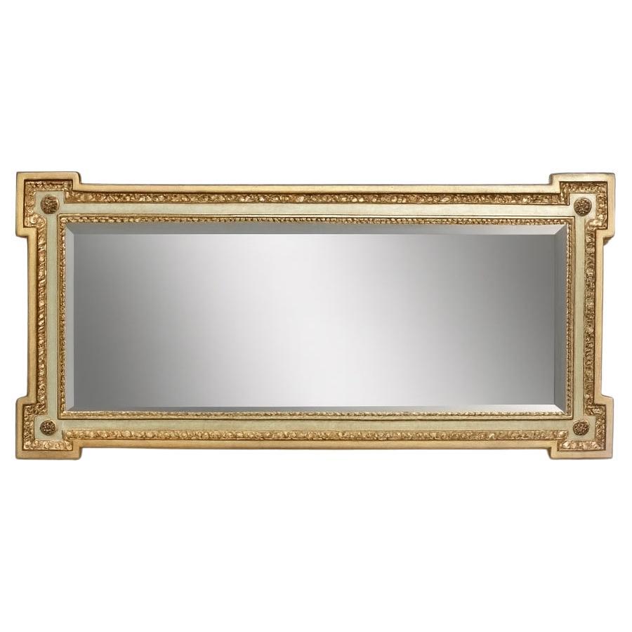 Italian Neoclassical Style Giltwood Mirror w/ Corner Rosettes en vente